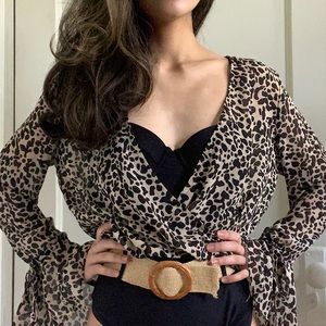 Swim Suit Cover Up Animal Print Leopard